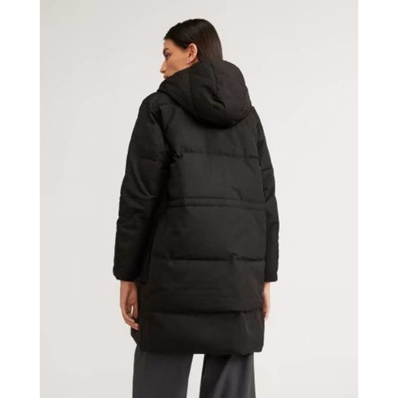 Everlane The ReNew Long Puffer Coat Long Sleeve Black Size Small NWT - Picture 2 of 13